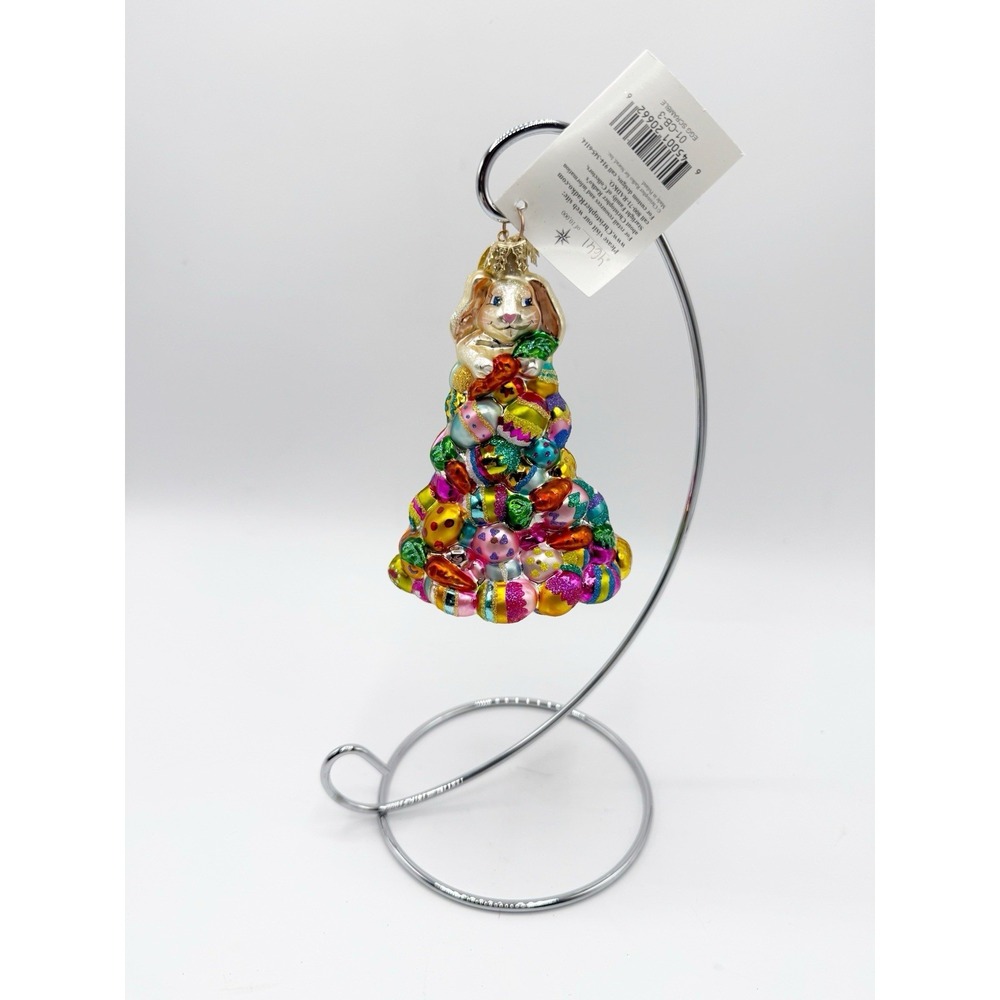 Christopher Radko EGG SCRAMBLE #4641 LE Ornament Egg Rabbit Ornament NWT‎ 01CB3